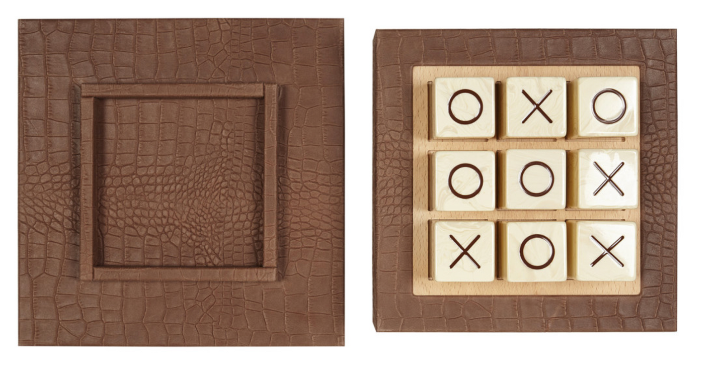 Alligator Leather Tic Tac Toe
