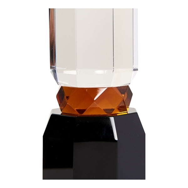Black & Amber Crystal Candleholder