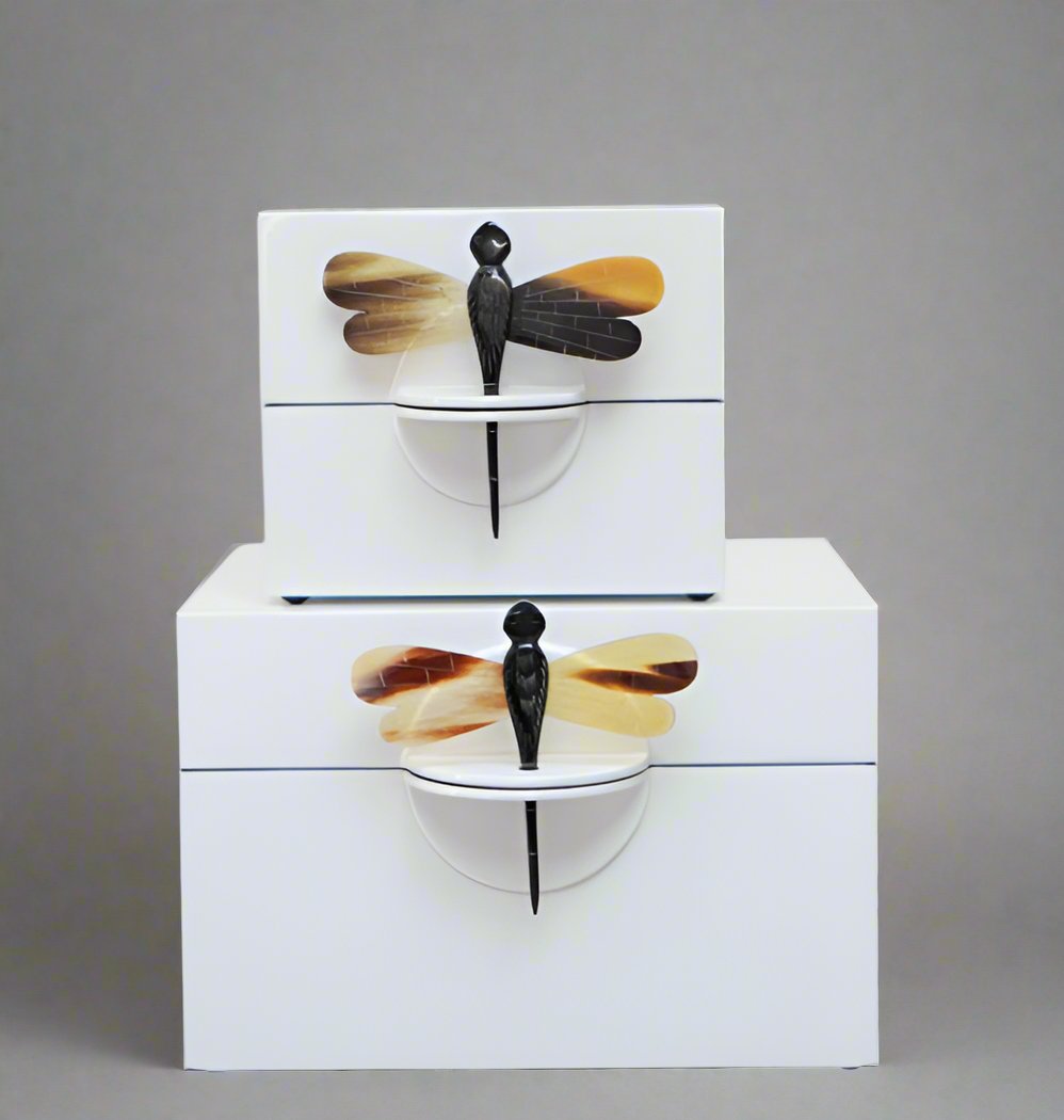 Small Dragonfly Box White