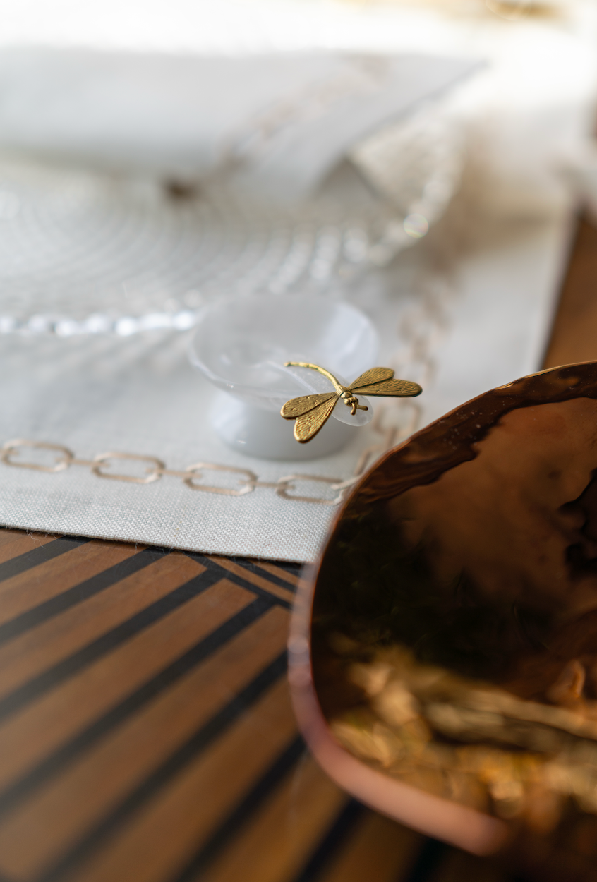 Murano Glass Bowl & Spoon White
