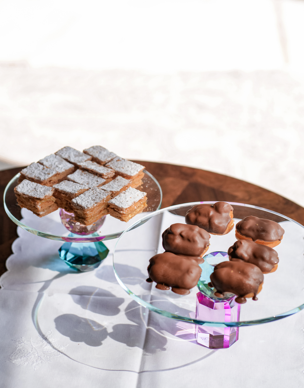 Violet & Blue Crystal Etagere