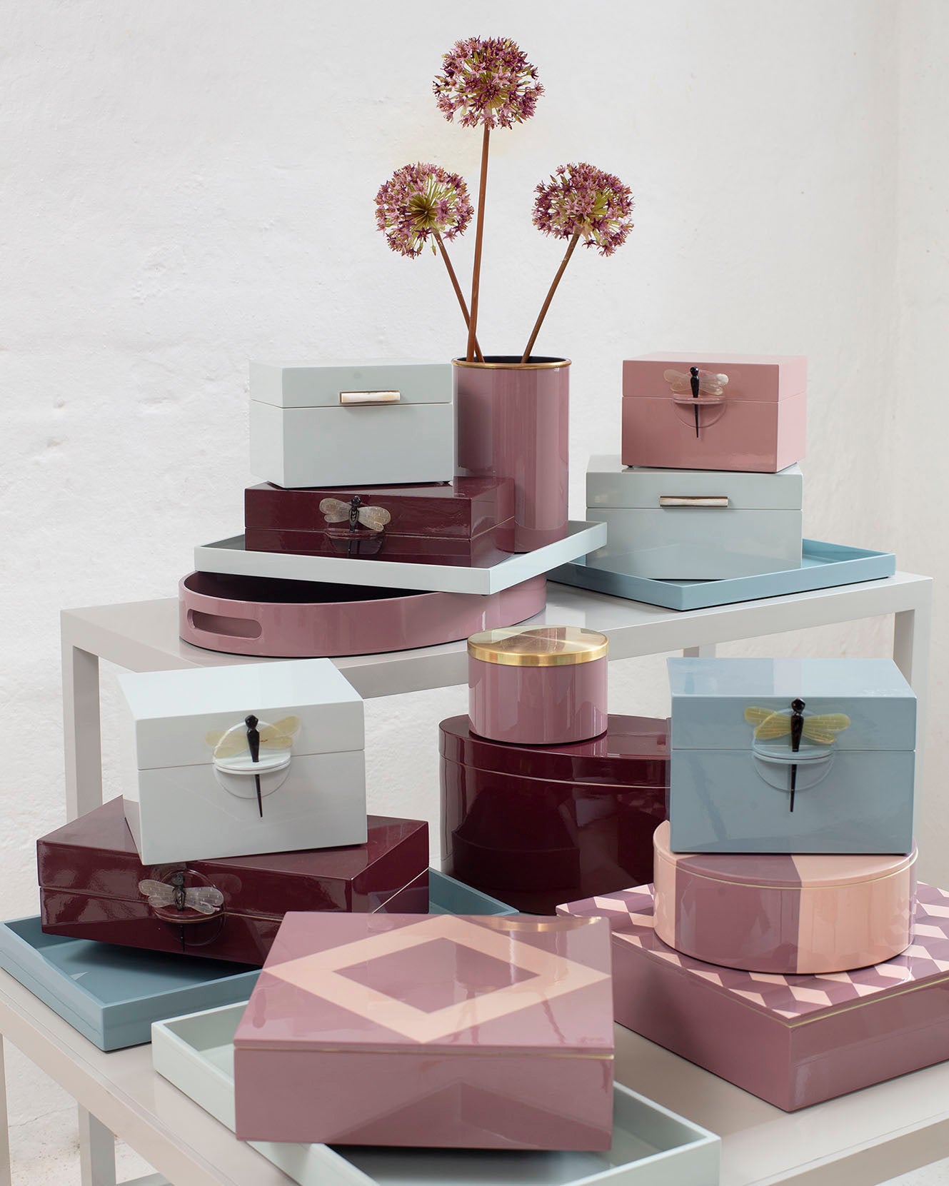 One layer Dragonfly Box Bordeaux
